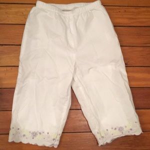 Janie and Jack White Pants 18-24 mos in EUC